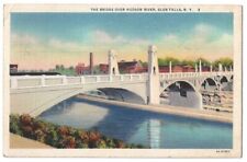 Glen Falls New York c1930's Bridge over Hudson River, factory picture