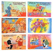 Vintage Postcard LOT OF 6 CARTOON FUNNY COMEDY Postcards EXACT SHOWN  picture