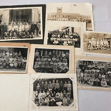 Vintage Class Photo Photograph Lot 8x School Student 1920s-1950s picture