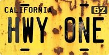 Highway One 1 California 1960's Aluminum CA Weathered License plate picture