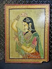 VINTAGE RARE DECORATIVE INDIAN TRADITIONAL BANI THANI EMBOSSED PAINTING picture