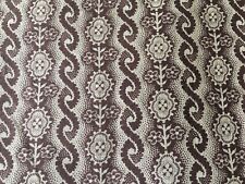 Beautiful Antique 19th Century Floral Picotage Dot Calico Cotton Fabric ~ Brown picture