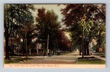 Albion NY-New York, South Main St Corner East Ave, Antique, Vintage Postcard picture