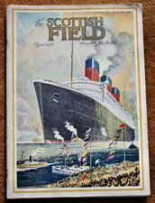 CUNARD WHITE STAR LINE RMS QUEEN MARY RARE SCOTTISH FIELD DELUXE MAGAZINE C-1936 picture