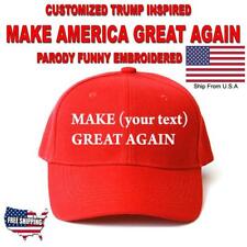 Customized MAKE AMERICA GREAT AGAIN HAT Trump Inspired PARODY FUNNY EMBROIDERED+ picture