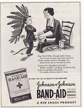 Band-Aid Red Cross Print Ad 1939 Advertising Boy Dressed Indians Mother picture