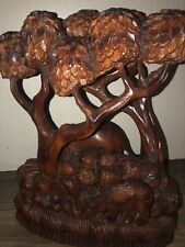hand carved african animals art picture