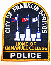 Franklin Springs Georgia Police Patch - FREE Tracked US Shipping    picture