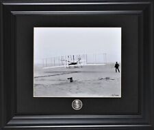 Wright Flyer Brothers First Manned Flight Framed Print NC State Quarter Coin COA picture