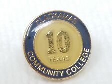 Pin Clackamas Community College 10 Years Anniversary Vintage Blue and Gold  picture