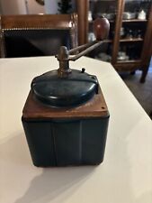 Vintage Blue Coffee Grinder Mill French Retro Kitchen Decor picture