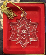 Vintage Gorham Full Lead Crystal Snowflake Christmas Ornament Czech Republic 4