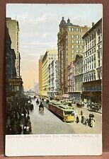 Postcard ~ CHICAGO ILLINOIS ~ CORNER STATE & MADISON STREETS Looking N ~ UDB ~ picture