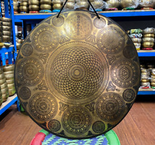Sale 50cm Special Chakra carving Sound Healing Yoga Tibetan gong from Nepal. picture