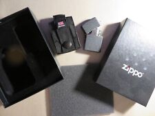 ZIPPO NEW GIFT SET BLACK TACTICAL POUCH & BLACK CRACKLE LIGHTER 49402 48400 236 picture