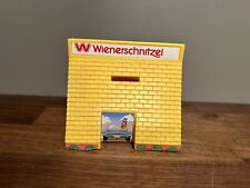 Der Wienerschnitzel A-Frame Coin Bank 40th Anniversary 2001 Yellow W/Stopper picture