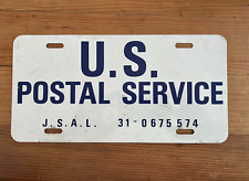 1980s US Postal Service Front License Plate Totally Flat Variety of Plate picture