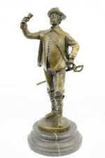 Real Pure Classic Bronze Cavalier Cavalry Soldier Renaissance Sculpture Art Deco picture
