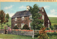 Port Chester New York Greenwich Connecticut Lyon House Post Road Postcard picture