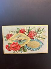 Heartiest Birthday Greetings 1910 embroidered  postcard picture