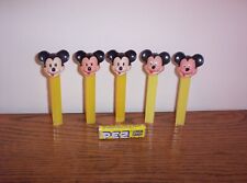 5 Vintage Mickey Mouse Pez Dispensers 1 Lemon Candy Austria & Hong Kong No Feet picture