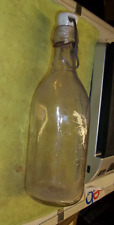 Vintage Ornate Clear Glass Citrate Of Magnesia Bottle W/ Glass Stopper picture