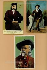 Great Lot 3 ea Linen Post Cards Calamity Jane, Bill Cody, Hickok Rare Vintage picture