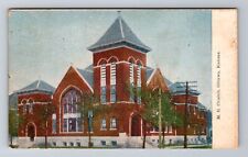 Ottawa KS-Kansas, ME Church, Religion, Antique, Vintage Souvenir Postcard picture