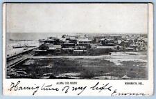 1910 REHOBOTH BEACH DELAWARE ALONG THE FRONT HORN'S PAVILION SOUVENIR POSTCARD picture