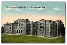 1914 Exterior New Agronomy Building K. S. A. C Manhattan Kansas Antique Postcard picture