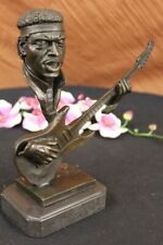 Large Dwight Music Musician Guitar Player Jazz Bronze Figurine Statue Deco Deal picture