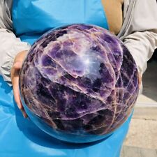 17.6KG Natural Beautiful Dream Amethyst Quartz Crystal Sphere Ball Healing 1951 picture