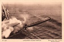 French Navy Torpedo Launch from Destroyer Boat War Time picture