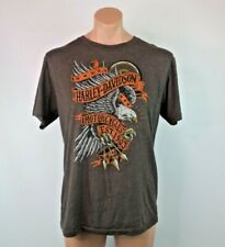 Harley Davidson Old Fort Arkansas Gray Soft Thin Biker Motorcycles T-shirt XL picture