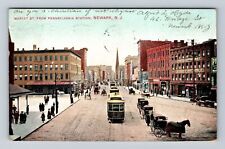 Newark NJ-New Jersey, Market St From Pennsylvania Station Vintage c1907 Postcard picture