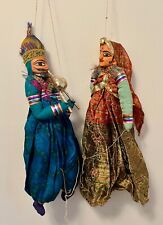 Pair Indian Rajasthani String Puppets Toy Wedding Decoration Kathputli picture