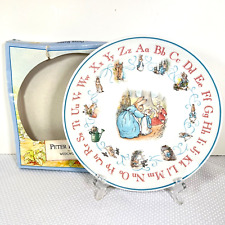 Wedgwood Peter Rabbit 8in Childs Plate Beatrix Potter Alphabet Plate in Box picture