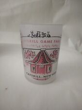 Vintage CATSKILL GAME FARM Frosted Glass Souvenir NY Zoo Grafics  picture