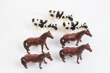 Vintage Lot of x7 unbranded Cows, Horse, Farm Animals display figurines L@@K picture