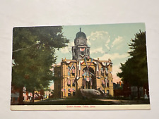 Patriotic Court House Tiffin Ohio 1908 Trimmed with the American Flag picture