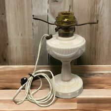 Vtg Aladdin Alacite Lincoln Drape Oil Lamp Electrified No Top Cream Color picture