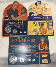 Vtg 1920's MENDETS  E-Z-MEND-RS KIT  Mending Patches for Pots  (3) picture