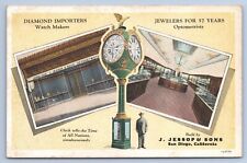Postcard San Diego California Advertising J Jessop & Sons Interior Store Front picture