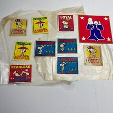 Vintage 1980 Election Peanuts Snoopy For President Set 10 Stickers Collector's picture
