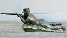 Antique Jacques Petermann Fondeur Bruxelles Nationale Bronze Soldier Sculpture picture