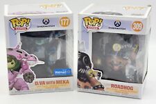 Lot of 2 Funko Pop Overwatch Games Blueberry D Va with Meka 177 Roadhog 309 picture