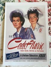 vintage postcard WWII propaganda Cadet nurse free education girls with purpose picture