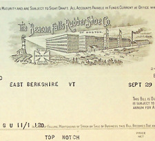 1921 Beacon Falls Rubber Shoe Co. Boston MA Billhead * Lighthouse Graphic * picture