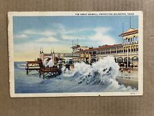 Postcard Galveston TX Texas Seawall Crystal Palace Vintage PC picture