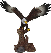 Ebros 7 High American Bald Eagle Descending On Tree Branch Decorative Figurine A picture